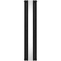 Monster Shop Oval Mirror Radiator 1800 X 380Mm Black, Black