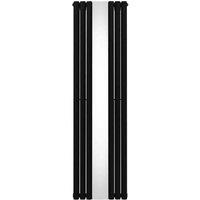 Monster Shop Oval Mirror Radiator - 1800Mm X 500Mm - Black, Black