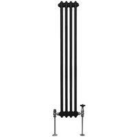 Monster Shop Traditional 2 Column Radiator 1500 X 202Mm Black, Black