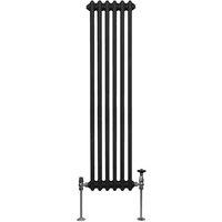 Monster Shop Traditional 2 Column Radiator - 1500 X 292Mm - Black, Black