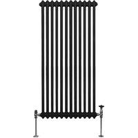 Monster Shop Traditional 2 Column Radiator 1500 X 562Mm Black, Black