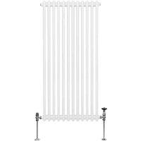 Monster Shop Traditional 2 Column Radiator 1500 X 562Mm White, White