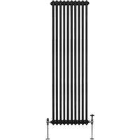 Monster Shop Traditional 2 Column Radiator - 1800 X 472Mm - Black, Black