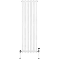 Monster Shop Traditional 2 Column Radiator - 1800 X 472Mm - White, White
