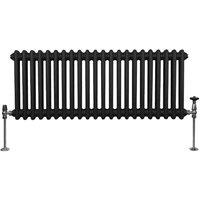 Monster Shop Traditional 2 Column Radiator 300 X 1012Mm Black, Black