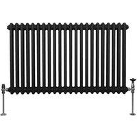 Monster Shop Traditional 2 Column Radiator 600 X 1012Mm Black, Black