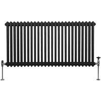 Monster Shop Traditional 2 Column Radiator - 600 X 1192Mm - Black, Black