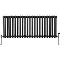 Monster Shop Traditional 2 Column Radiator 600 X 1462Mm Black, Black