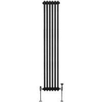 Monster Shop Traditional 3 Column Radiator 1800 X 292Mm Black, Black
