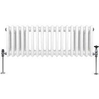 Monster Shop Traditional 3 Column Radiator - 300 X 832Mm - White, White