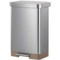 Eko Hudson Pedal Bin Stainless Steel 50L, Silver