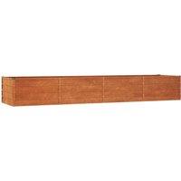 vidaXL Garden Raised Bed Rusty 320x80x45 cm Corten Steel, Brown