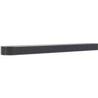 vidaXL Garden Raised Bed Powder-coated Steel 620x80x36 cm Anthracite, Grey