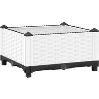 vidaXL Raised Bed 40x40x23 cm Polypropylene, White