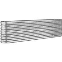 vidaXL Garden Raised Bed Steel 260x40x68 cm Silver