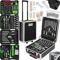 Tectake Tool Box Trolley 1200 Pcs., Black