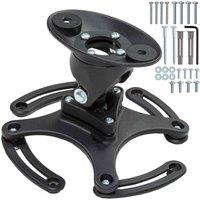 Tectake Universal Projector Ceiling Mount Black, Black