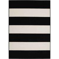 Maestro Bold Line Blk 160 X 230cm Rug, Black