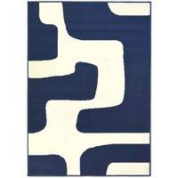 Maestro Geo Blocks Nav 200 X 290cm Rug, Blue