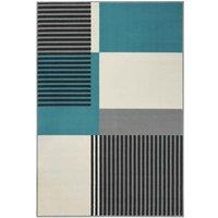 Maestro Barcode Teal 160 X 230cm Rug, Green