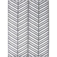 Homemaker Mestro Herringbone Silver 160X230Cm Rug, Silver