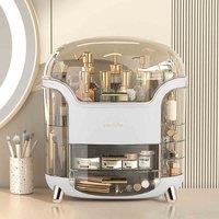Livingandhome Jewelry Makeup Storage Organizer - White, White