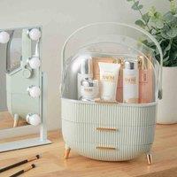 Livingandhome Dustproof Jewelry Makeup Organizer - Green, Green