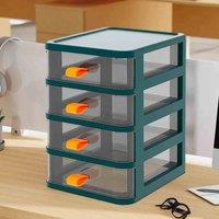 Livingandhome Drawer-style Stationery Storage Box - Green, Green