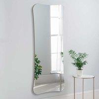 Yearn Mirrors Full Length Irregular Curved Mirror Gold, Black