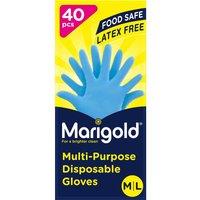 Marigold Latex Disposable Gloves 20pk (M/L), Cream