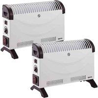 Igenix 2Kw Convector Heater w/ 24H Timer White 2 Pack, White