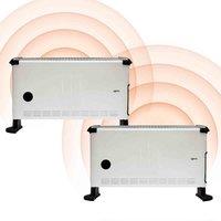 Igenix 3Kw Convector Heater White 2 Pack, White