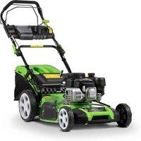 Dellonda Self Propelled Petrol Lawnmower Grass Bag 171cc 20"/51cm 4-Stroke Engine - DG102, Green