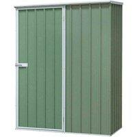 Dellonda Galvanised Steel Metal Garden/Outdoor/Storage Shed, 5FT x 2.5FT, Pent Style Roof - Green - DG113, Green