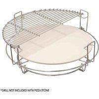 Dellonda 15" 38cm Pizza Stone for Kamado BBQ - DG184, Cream