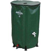 Dellonda Collapsible PVC Garden Water Butt w/ Zipped Lid & Drain Tap, 250L - DG9, Green