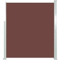 vidaXL Retractable Side Awning 160 x 500 cm Brown, Brown