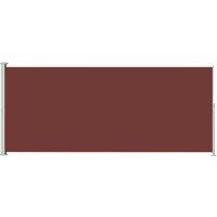 vidaXL Patio Retractable Side Awning 180x500 cm Brown, Brown