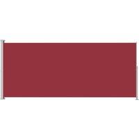 vidaXL Patio Retractable Side Awning 220x500 cm Red, Red