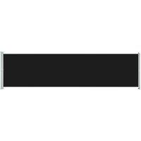 vidaXL Patio Retractable Side Awning 600x160 cm Black, Black