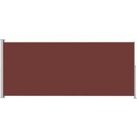 vidaXL Patio Retractable Side Awning 220x500 cm Brown, Brown