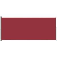 vidaXL Patio Retractable Side Awning 180x500 cm Red, Red