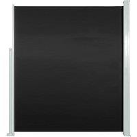 vidaXL Retractable Side Awning 160 x 500 cm Black, Black