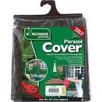 Kingfisher Waterproof Garden Parasol Cover 18cm x 28cm x 150cm, Green