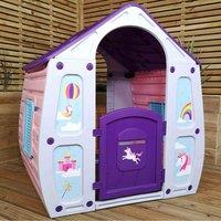Samuel Alexander 1.09m Purple Kids Indoor Outdoor Plastic Wendy House Unicorn Magical Playhouse, Purple