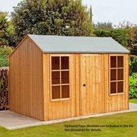 Shire Holt 10 ft x 7 ft T&G Shed, Brown