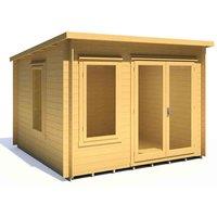 Shire Emneth 10 ft x 10 ft Log Cabin, Brown