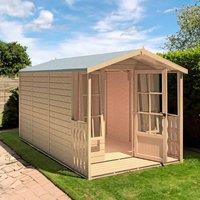 Shire Badminton Summerhouse with Veranda, Brown