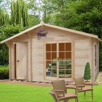 Shire Bourne 28 mm Log Cabin, Brown