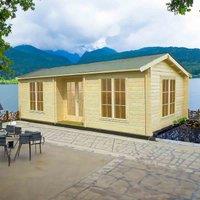 Shire Log Cabin 44 mm Elveden 14 G x 26 ft, Brown